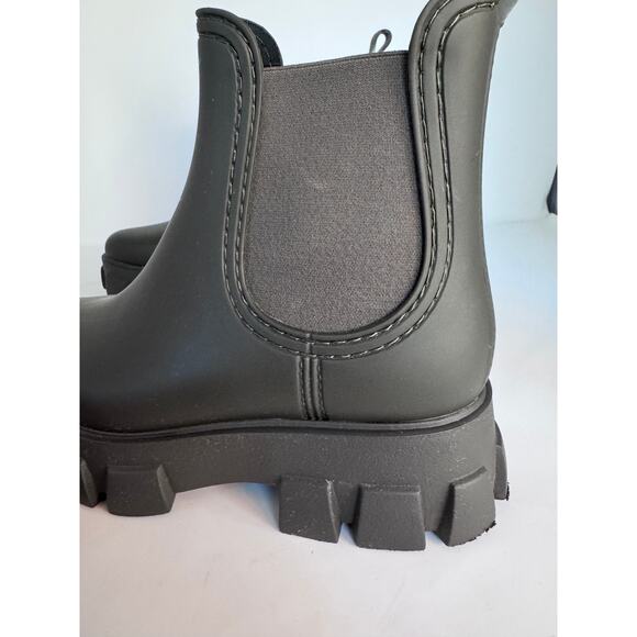 Jeffrey Campbell Cloudy Women's 8 Chelsea Rainboot Forest Green - Picture 5 of 8